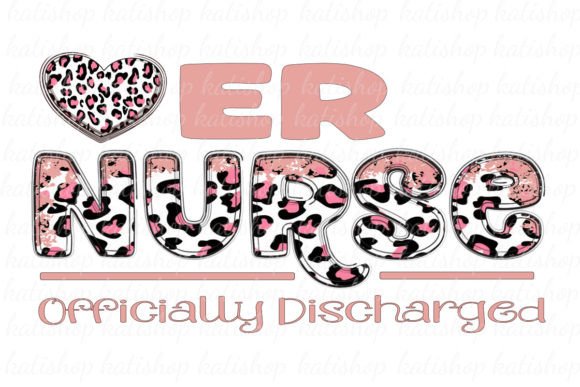 ER Nurse Retirement Pink Sublimation Graphics and Crafts