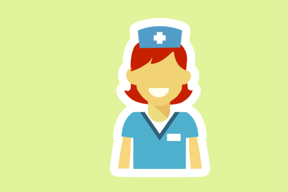 Female Nurse Professional Job Sticker Graphics and Crafts