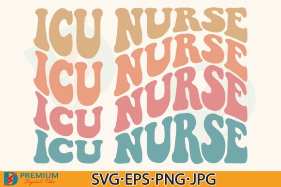 ICU Nurse SVG PNG, Retro Nursing Gift