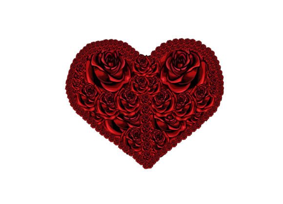 Love Red Rose Graphics & Crafts