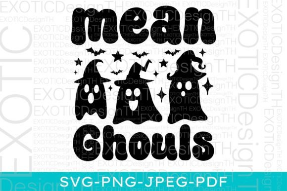 Mean Ghouls Boo Cute Ghost Graphics