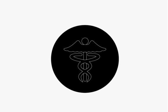Medical Nurse Silhouette: Graphics for Crafts and Design