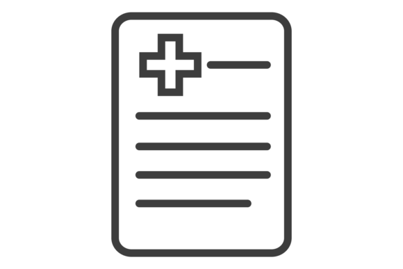 Medical Record Icon. Hospital Paper Docu Graphics & Crafts