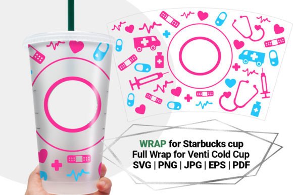 Medicine Wrap for 24 Oz Starbucks: Graphics and Crafts