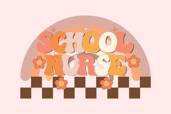 School Nurse - Retro Nurse Sublimation: Graphics & Crafts